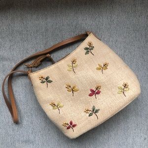 Vintage Genuine Fossil Straw Shoulder Bag pristine